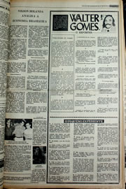 Página do jornal Correio do Ceará de janeiro de 1978