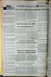 Página do jornal Correio do Ceará de janeiro de 1978