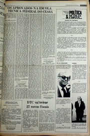 Página do jornal Correio do Ceará de janeiro de 1978