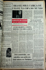 Página do jornal Correio do Ceará de janeiro de 1978