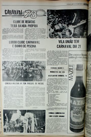 Página do jornal Correio do Ceará de janeiro de 1978