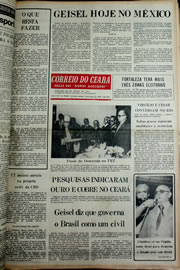 Página do jornal Correio do Ceará de janeiro de 1978