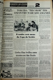 Página do jornal Correio do Ceará de janeiro de 1978