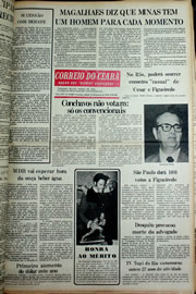 Página do jornal Correio do Ceará de janeiro de 1978