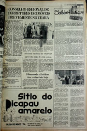 Página do jornal Correio do Ceará de janeiro de 1978
