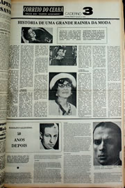 Página do jornal Correio do Ceará de janeiro de 1978