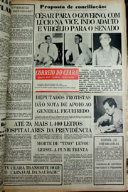 Página do jornal Correio do Ceará de janeiro de 1978