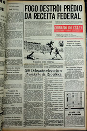 Página do jornal Correio do Ceará de janeiro de 1978