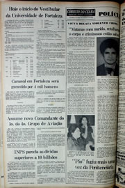 Página do jornal Correio do Ceará de janeiro de 1978