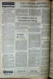 Página do jornal Correio do Ceará de janeiro de 1978