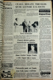 Página do jornal Correio do Ceará de fevereiro de 1978