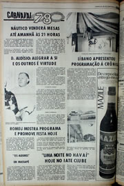 Página do jornal Correio do Ceará de fevereiro de 1978