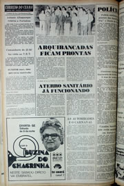 Página do jornal Correio do Ceará de fevereiro de 1978