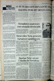 Página do jornal Correio do Ceará de fevereiro de 1978