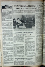 Página do jornal Correio do Ceará de fevereiro de 1978