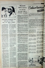 Página do jornal Correio do Ceará de fevereiro de 1978