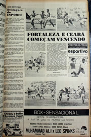 Página do jornal Correio do Ceará de fevereiro de 1978