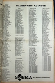 Página do jornal Correio do Ceará de fevereiro de 1978