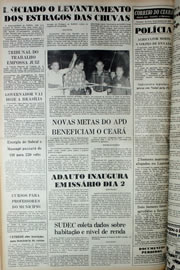 Página do jornal Correio do Ceará de fevereiro de 1978