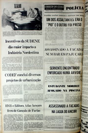 Página do jornal Correio do Ceará de fevereiro de 1978