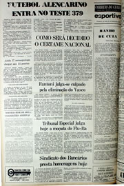 Página do jornal Correio do Ceará de fevereiro de 1978