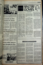 Página do jornal Correio do Ceará de fevereiro de 1978