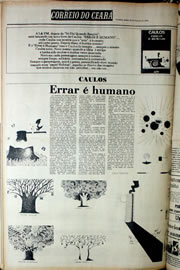 Página do jornal Correio do Ceará de fevereiro de 1978