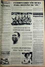 Página do jornal Correio do Ceará de fevereiro de 1978