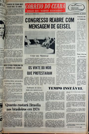 Página do jornal Correio do Ceará de março de 1978