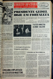 Página do jornal Correio do Ceará de março de 1978
