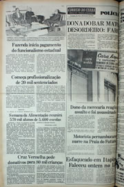 Página do jornal Correio do Ceará de março de 1978