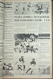 Página do jornal Correio do Ceará de março de 1978