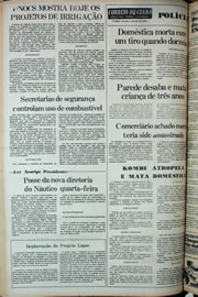 Página do jornal Correio do Ceará de abril de 1978
