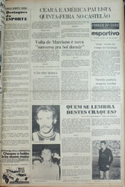 Página do jornal Correio do Ceará de abril de 1978