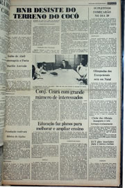 Página do jornal Correio do Ceará de abril de 1978