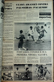 Página do jornal Correio do Ceará de abril de 1978