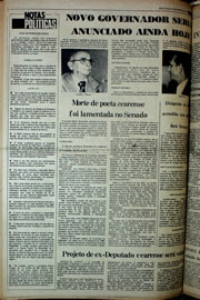 Página do jornal Correio do Ceará de abril de 1978