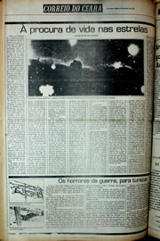Página do jornal Correio do Ceará de abril de 1978