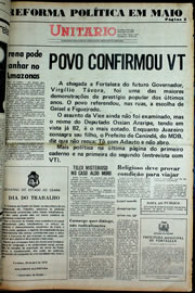 Página do jornal Correio do Ceará de abril de 1978