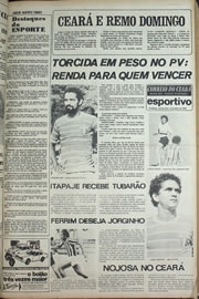Página do jornal Correio do Ceará de julho de 1978