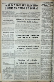 Página do jornal Correio do Ceará de julho de 1978