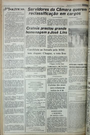 Página do jornal Correio do Ceará de julho de 1978