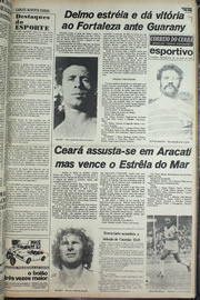 Página do jornal Correio do Ceará de julho de 1978