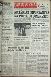 Página do jornal Correio do Ceará de agosto de 1978