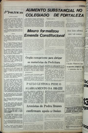 Página do jornal Correio do Ceará de agosto de 1978