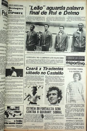 Página do jornal Correio do Ceará de agosto de 1978