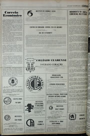 Página do jornal Correio do Ceará de agosto de 1978