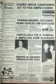 Página do jornal Correio do Ceará de agosto de 1978