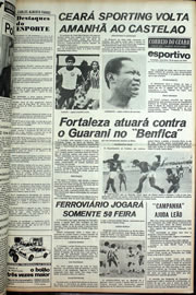Página do jornal Correio do Ceará de agosto de 1978