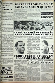 Página do jornal Correio do Ceará de agosto de 1978